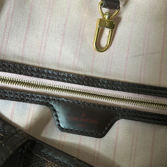 Louis Vuitton Neverful Damier Ebene Rose Ballerine MM - Picture 9 of 11